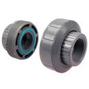 Chemtrol Grey FPT Straight Schedule 80 CPVC Union with EPDM O-Ring Seal 