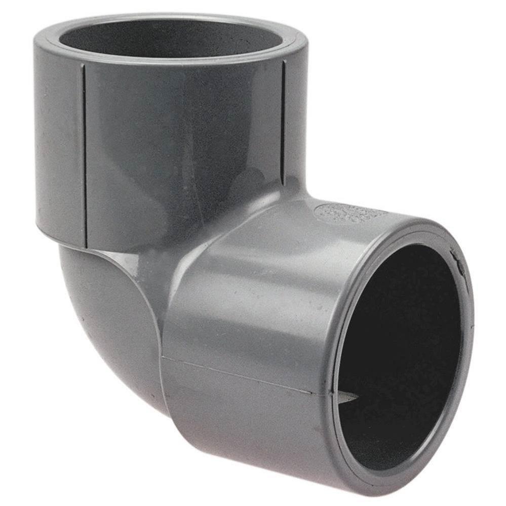 Chemtrol Light Grey Socket Straight Schedule 80 CPVC 90 Degree Elbow 