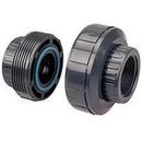 1 in. FPT Schedule 80 FKM and PVC Union in Dark Grey