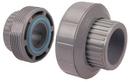 Chemtrol Light Grey Socket Straight Schedule 80 CPVC Union with FKM O-Ring Seal 