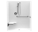 Aquatic White 32-1/4 x 62 x 76-7/8 in. Alcove Shower Unit 