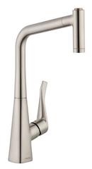Hansgrohe Steel Optic Single Handle Pull Out Kitchen Faucet 