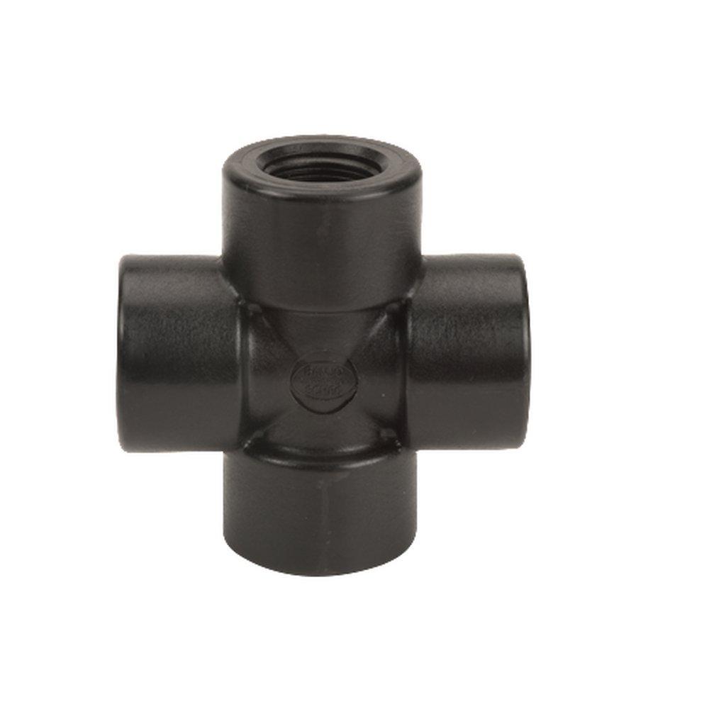 Banjo Black FNPT Straight Polypropylene Cross 