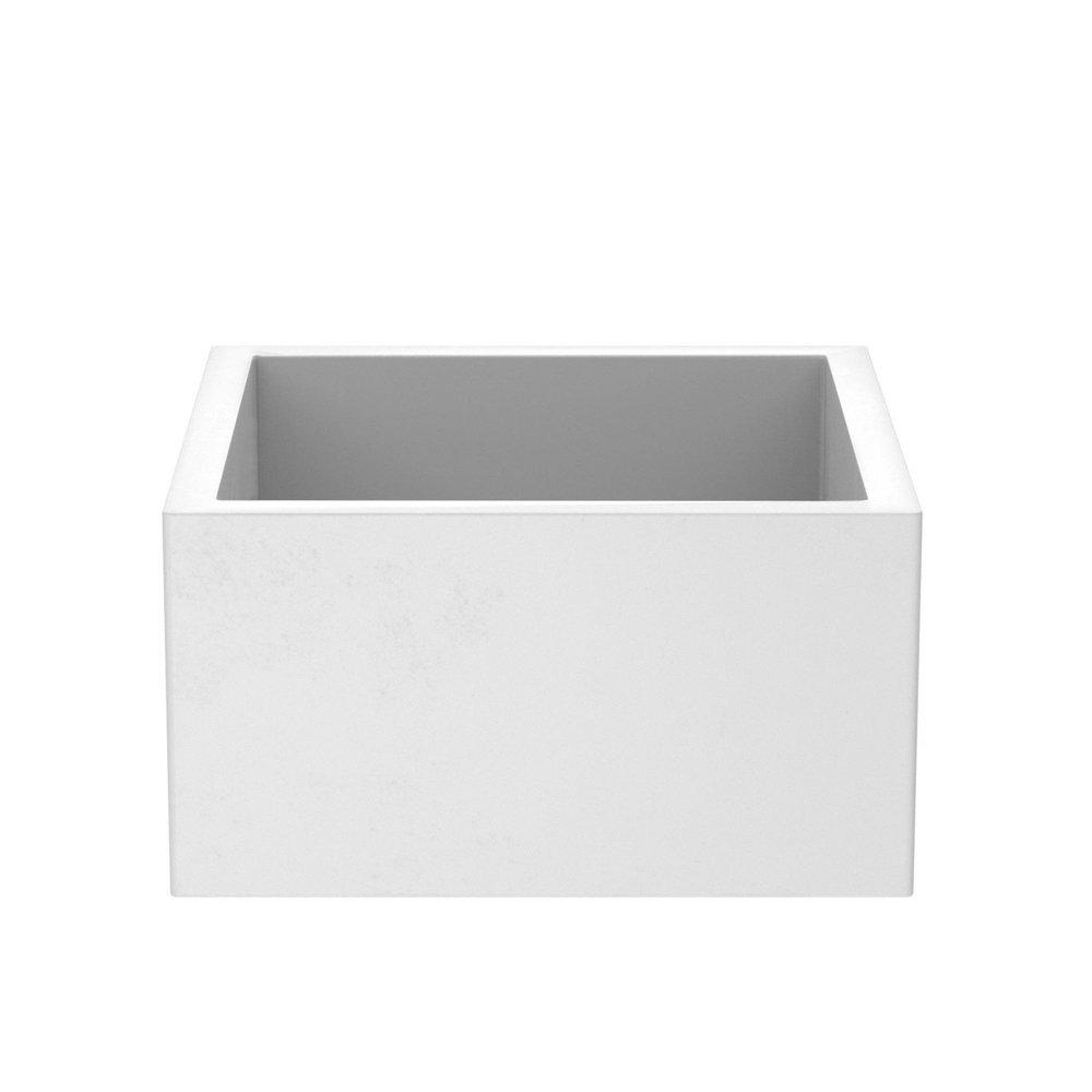 Native Trails Pearl 15 x 15 in. Apron Front and Undermount NativeStone&reg; Bar Sink 