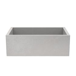 30 in. Undermount Farmhouse Concrete Single Bowl Kitchen Sink in Ash