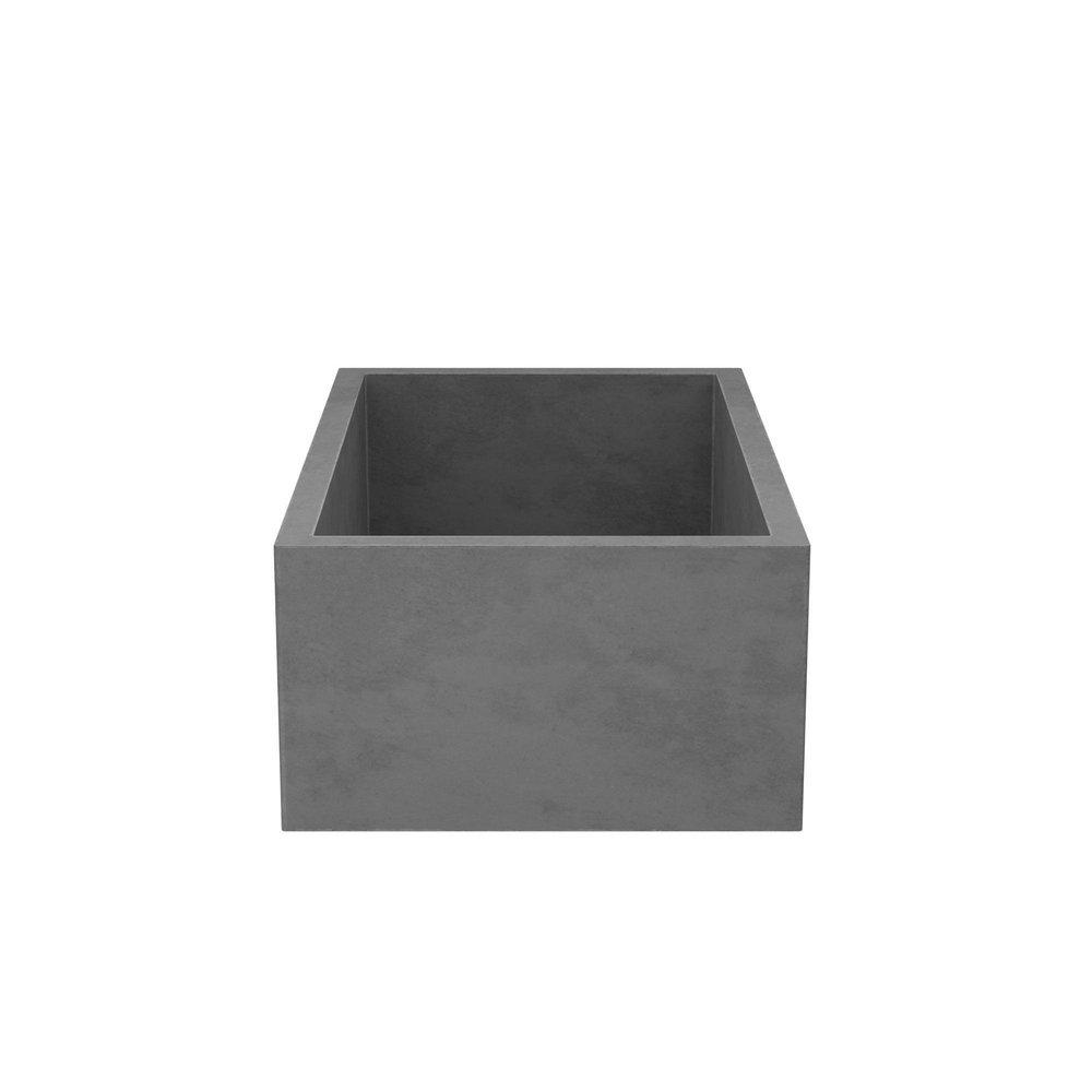 Native Trails Slate 30 x 18 in. Concrete Single Bowl Farmhouse Kitchen Sink 