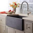 Native Trails Slate 30 x 18 in. Concrete Single Bowl Farmhouse Kitchen Sink 