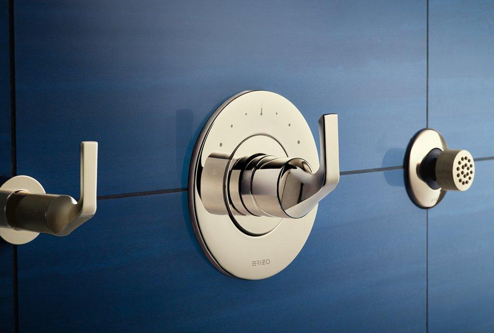 Brizo Matte Black Single Handle Bathtub & Shower Faucet (Trim Only) 