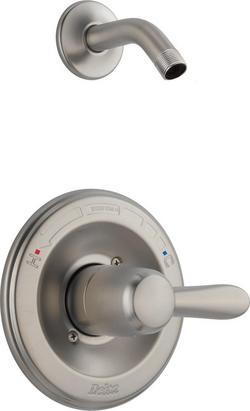 Single Handle Shower Faucet in Brilliance® Stainless (Trim Only) (Showerhead Sold Separately)