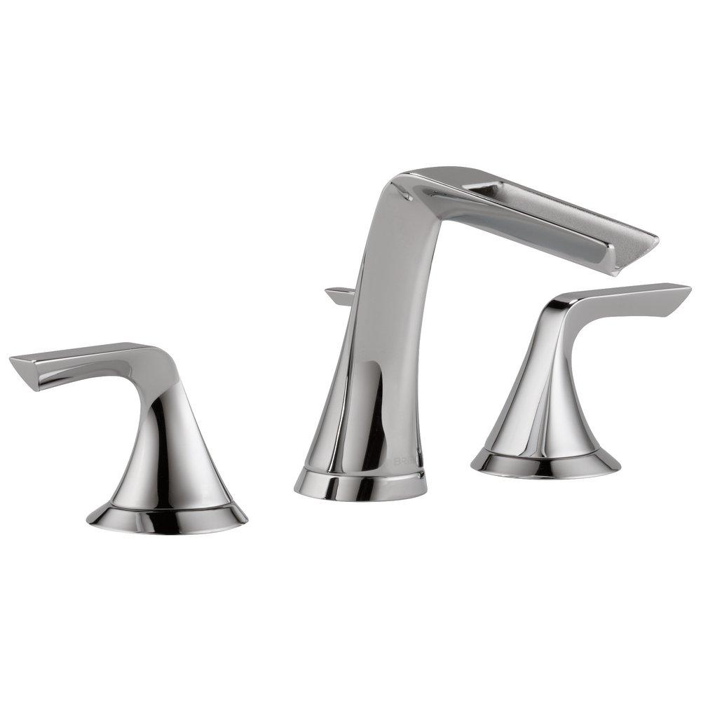 Brizo Chrome Two Handle Widespread Bathroom Sink Faucet 