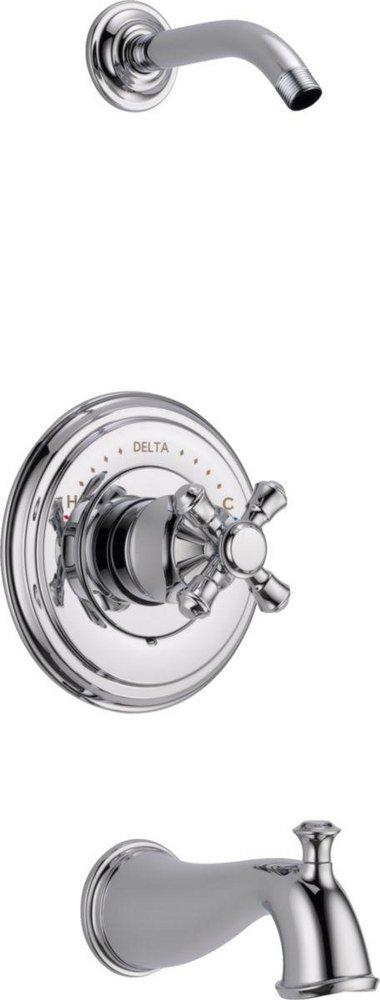 Delta Faucet Chrome No Handle Bathtub & Shower Faucet (Trim Only) 