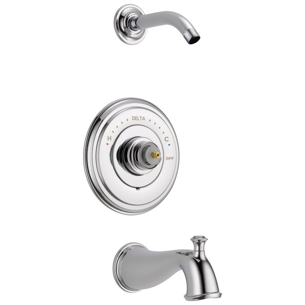 Delta Faucet Chrome No Handle Bathtub & Shower Faucet (Trim Only) 