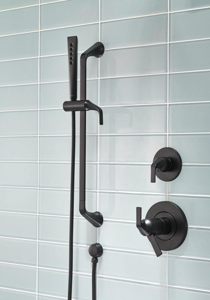 Brizo Matte Black Single Handle Bathtub & Shower Faucet (Trim Only) 
