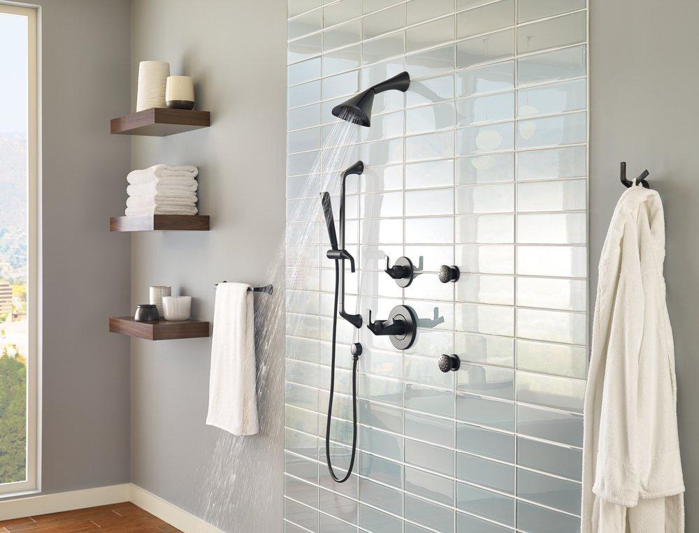 Brizo Matte Black Single Handle Bathtub & Shower Faucet (Trim Only) 