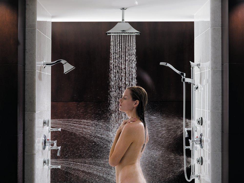 Brizo Luxe Nickel 1/2 x 2-3/8 x 6 in. NPT Solid Brass Shower Arm and Flange 