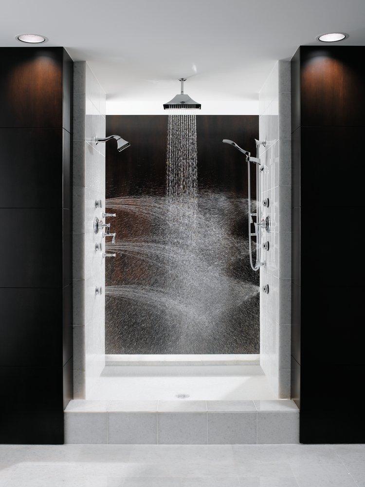 Brizo Luxe Nickel 1/2 x 2-3/8 x 6 in. NPT Solid Brass Shower Arm and Flange 
