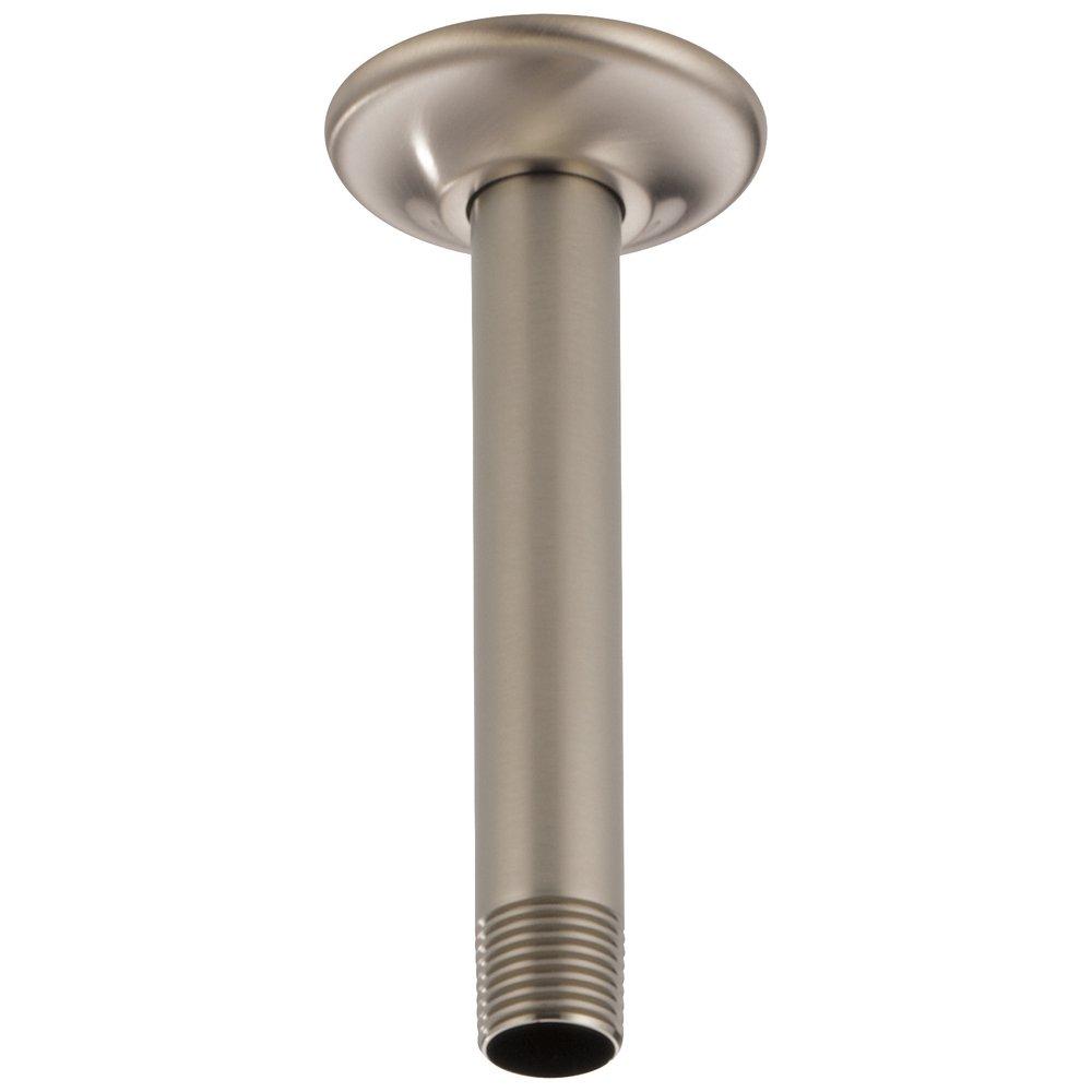 Brizo Luxe Nickel 1/2 x 2-3/8 x 6 in. NPT Solid Brass Shower Arm and Flange 