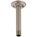 Brizo Luxe Nickel 1/2 x 2-3/8 x 6 in. NPT Solid Brass Shower Arm and Flange 