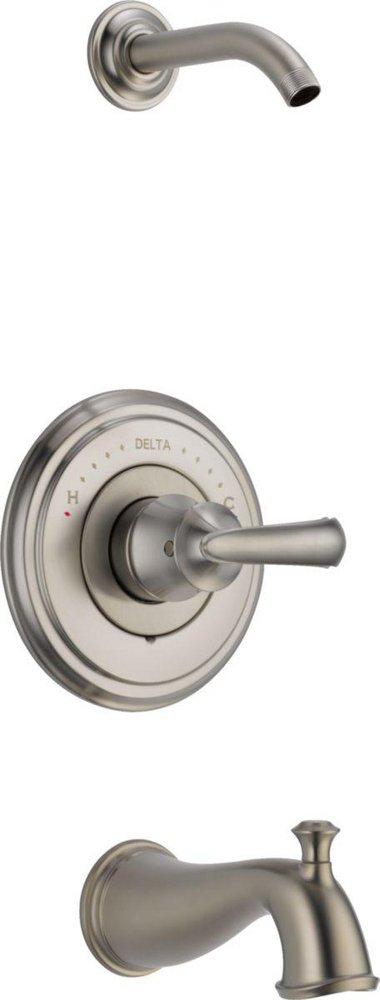 Delta Faucet Brilliance Stainless No Handle Bathtub & Shower Faucet (Trim Only) 