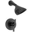 Thermostatic Shower Faucet Trim with Double Lever Handle in Matte Black (Trim Only)