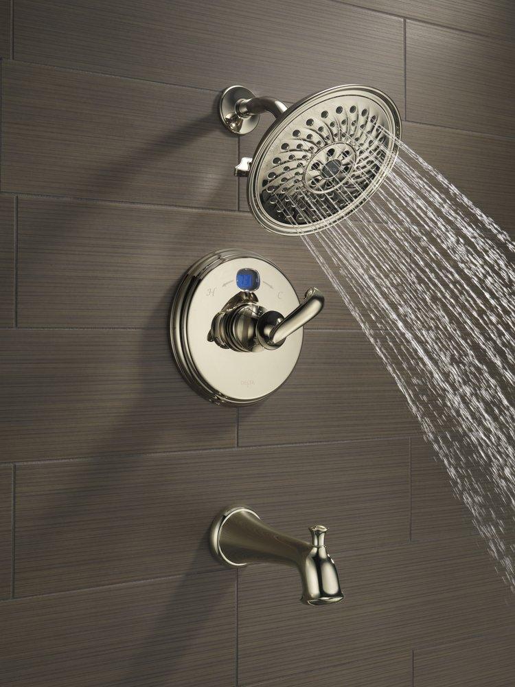 Delta Faucet Brilliance Champagne Bronze Multi Function H2Okinetic&reg;, Full Body and Pause Showerhead 