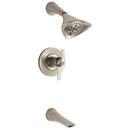 Two Handle Multi Function Bathtub & Shower Faucet in Luxe Nickel (Trim Only)