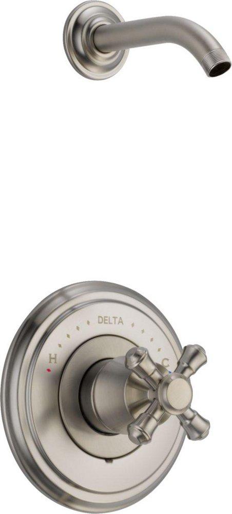 Delta Faucet Brilliance&reg; Stainless Shower Faucet (Trim Only) 