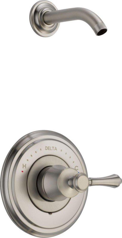 Delta Faucet Brilliance&reg; Stainless Shower Faucet (Trim Only) 