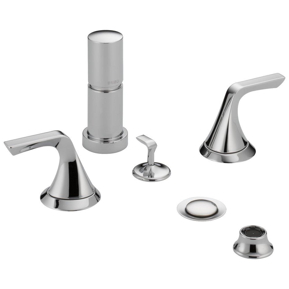 Brizo Chrome 4-Hole Bidet Faucet with Double Lever Handle 