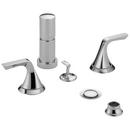 4-Hole Bidet Faucet with Double Lever Handle in Polished Chrome