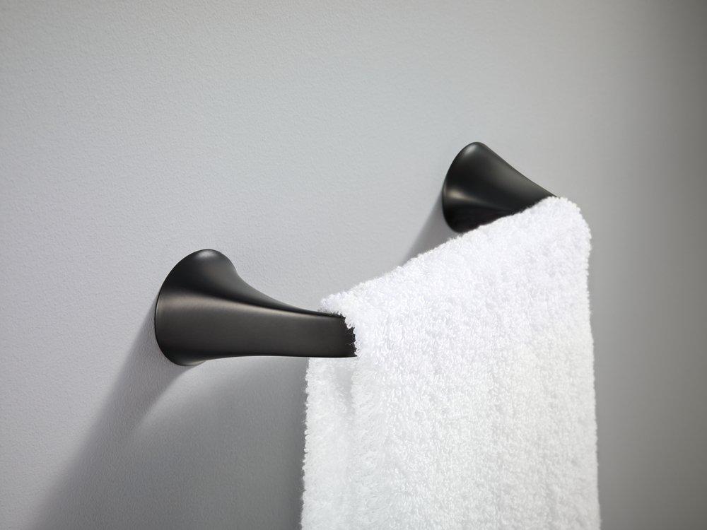 Brizo Matte Black 8 in. Towel Bar 