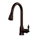 Pull-Down Kitchen Faucet with Single Lever Handle in Tumbled Bronze