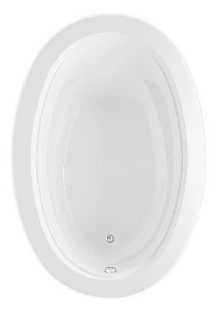 Aquatic White 71 x 41-1/2 in. Soaker Drop-In Bathtub with Universal Drain 