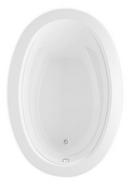 Aquatic White 71 x 41-1/2 in. Soaker Drop-In Bathtub with Universal Drain 