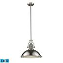 Elk Home Satin Nickel 17 in. 9W 1-Light Medium E-26 LED Pendant 