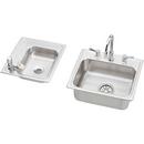 4-Hole 2-Basin Topmount Classroom Sink with High Arc Kitchen Faucet