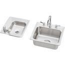 4-Hole 2-Bowl Topmount Quick-Clip Classroom Sink and Faucet Kit