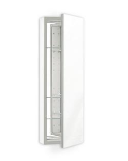39-3/8 in. Surface Mount and Recessed Mount Medicine Cabinet in Classic Grey