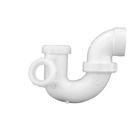 White PVC DWV LA Pattern P-Trap with Polyethylene Nut (1-1/2 & 1-1/4 in. 