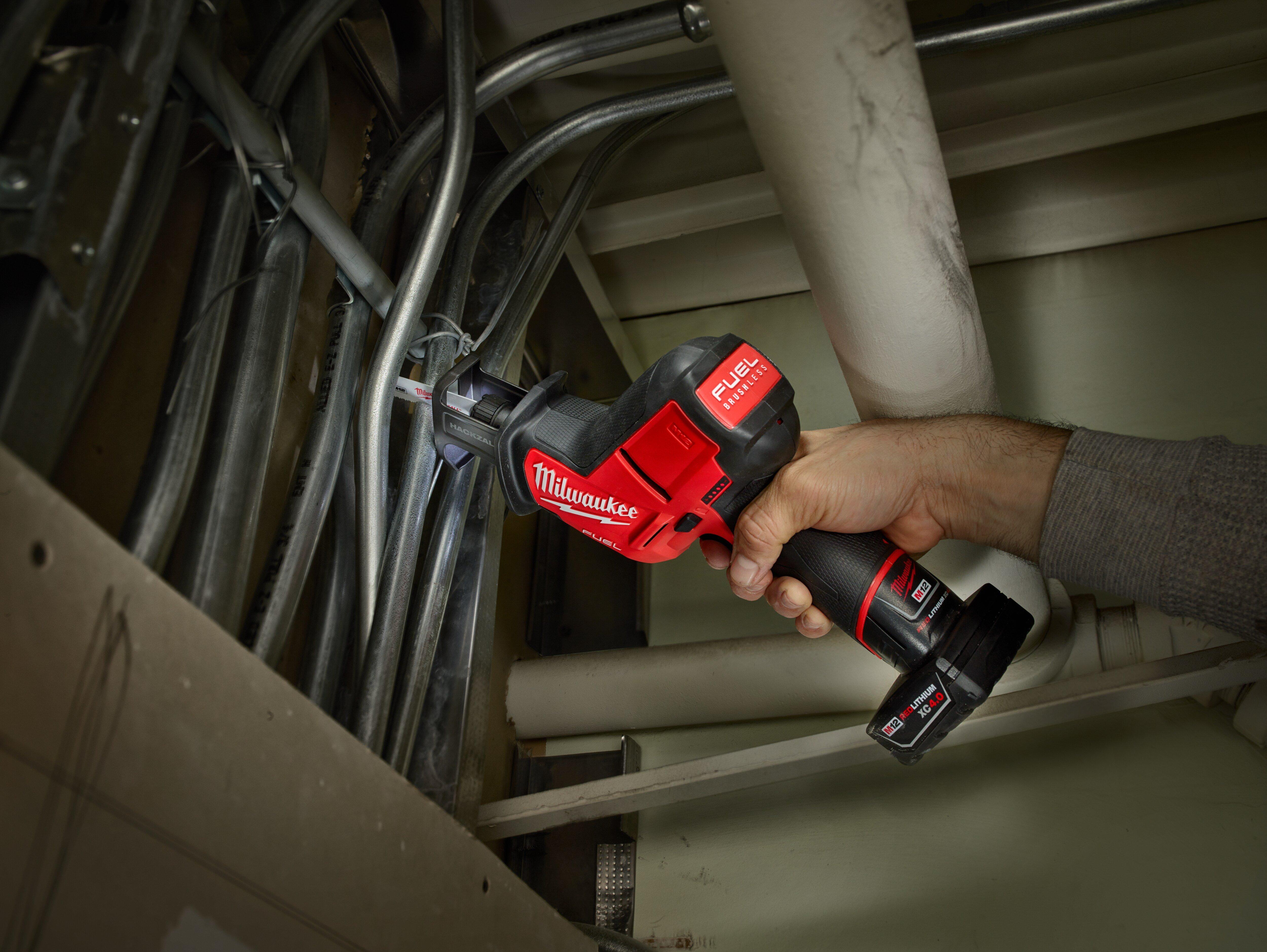 Milwaukee&reg; Black Cordless 4 AMP Redlithium&trade; Reciprocating Saw Tool Kit 