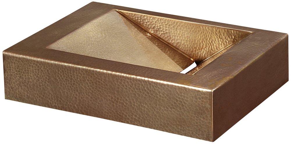 Thompson Antique Satin Gold Vessel Mount Bathroom Sink 