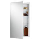 Rangaire Basic White 16 in. Frameless Pipeolet Mirror Edge Medicine Cabinet Overpacked 