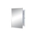Rangaire Basic White 16 in. Frameless Beveled Mirror Edge Medicine Cabinet Overpacked 