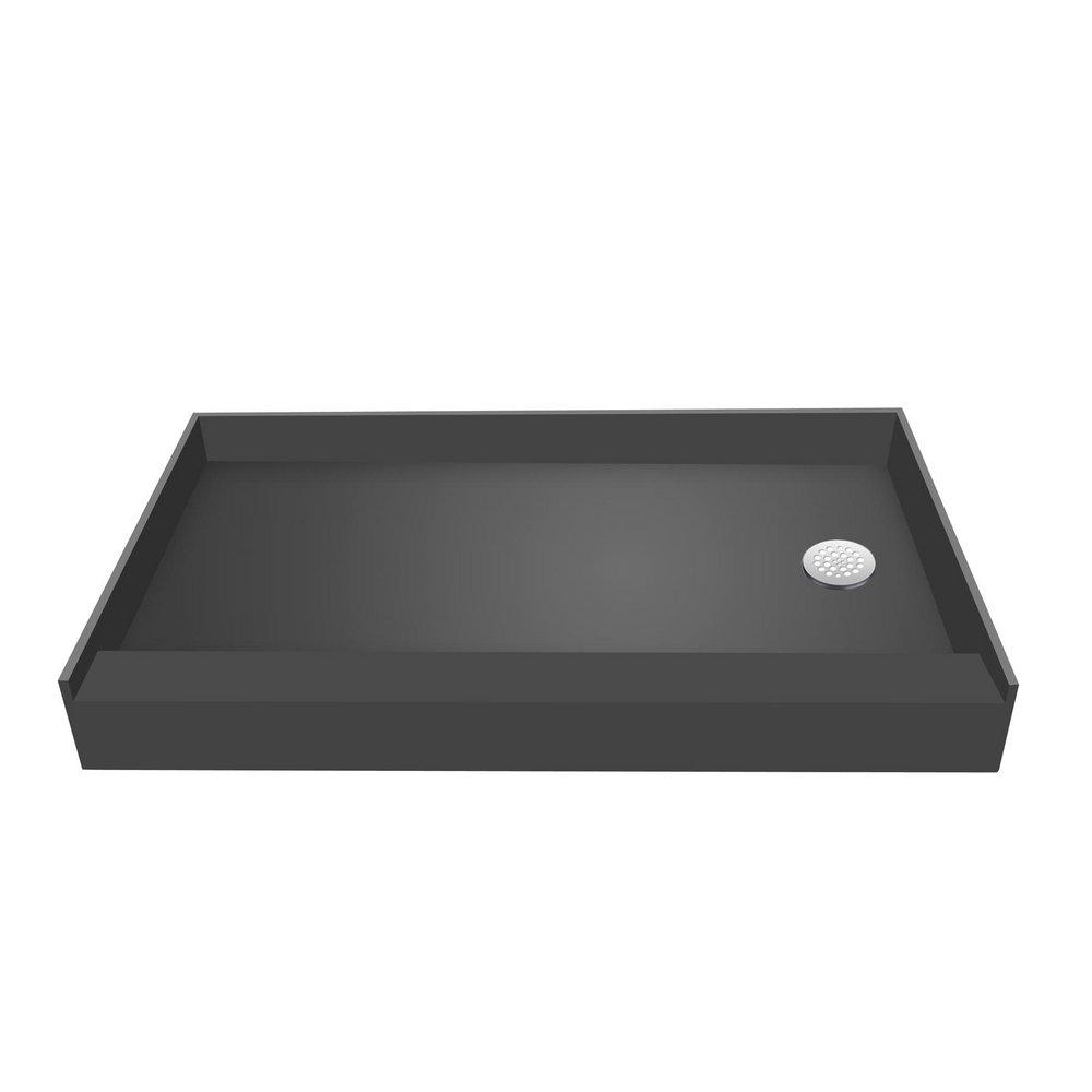 Grey 30 X 48 Single CURB PAN RIGHT Drain 