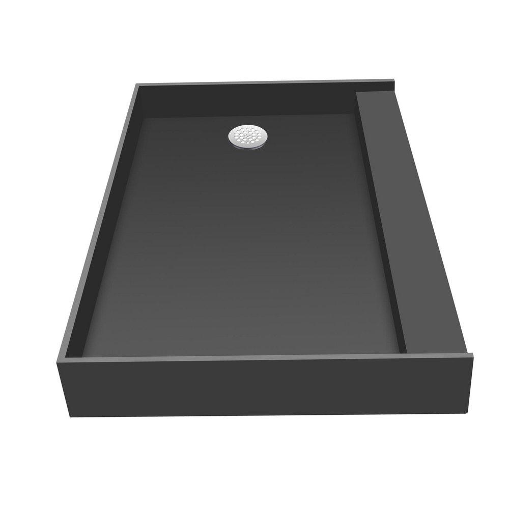 Grey 30 X 48 Single CURB PAN RIGHT Drain 