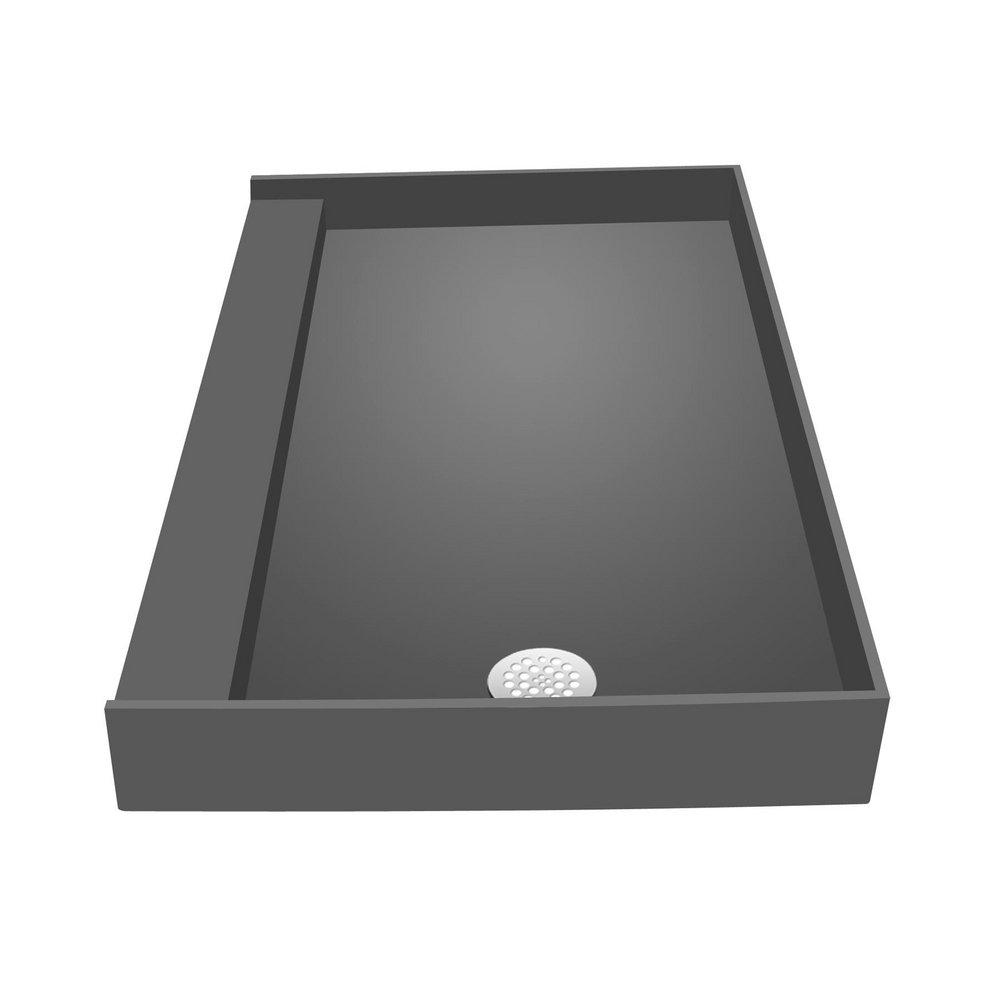 Grey 30 X 48 Single CURB PAN RIGHT Drain 