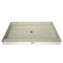 48 in. Single Curb Shower Pan with Center Drain