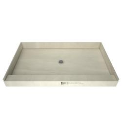 36 in. x 48 in. Shower Base with Center Drain in Grey
