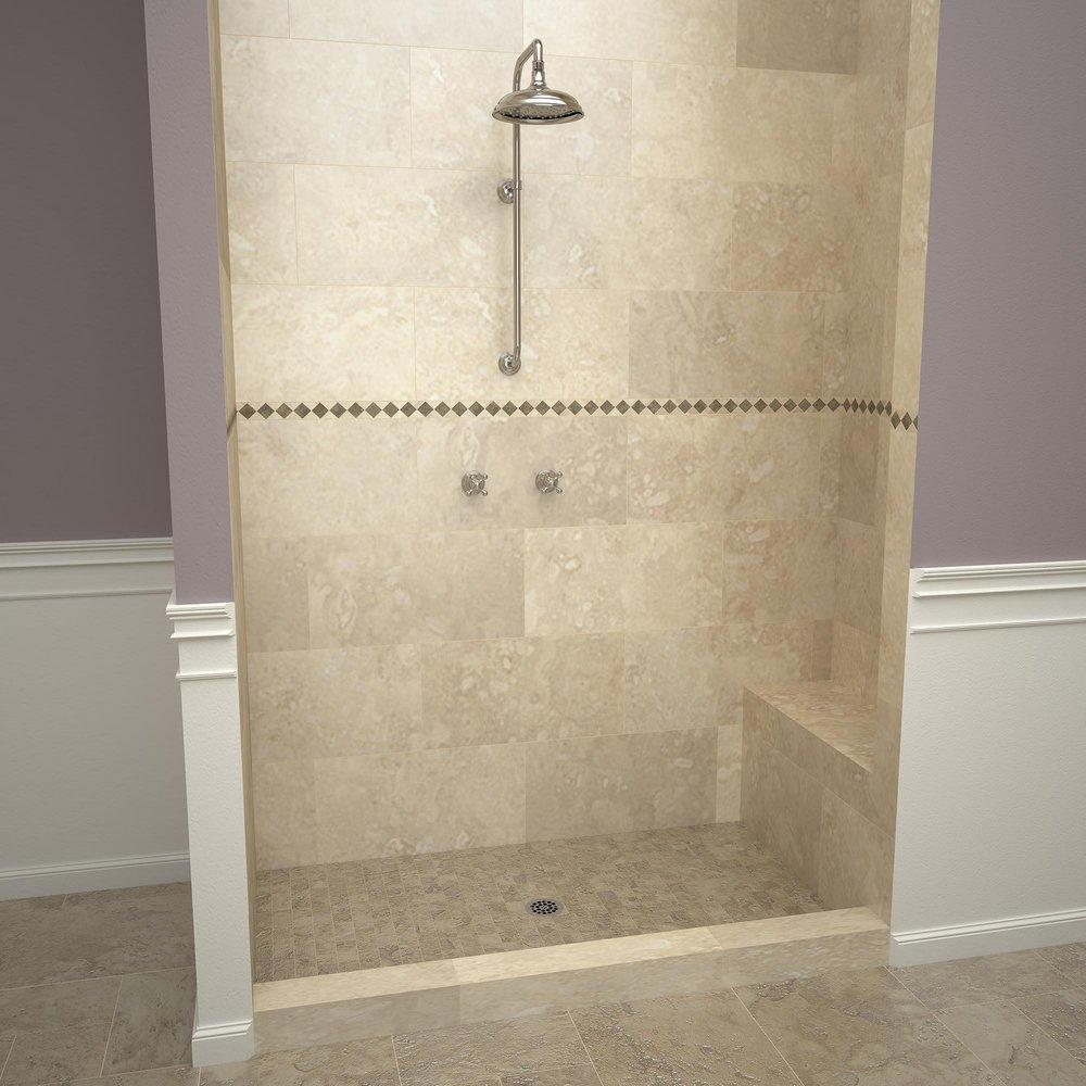 Tile Redi USA Polished Chrome 42 x 60 in. Rectangle Shower Base 