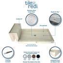 Tile Redi USA Polished Chrome 42 x 60 in. Rectangle Shower Base 